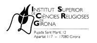 ISCRG · Institut Superior de Ciències Religioses de Girona